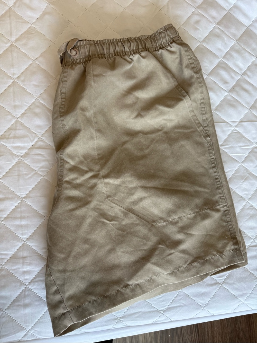 Khaki Elastic-Waist Midi Men’s